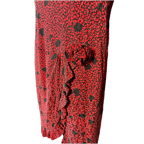 Escada by Margaretha Ley Leopard Print Dress Women’s Size US 8/GE 38 Red Black - Picture 5 of 11
